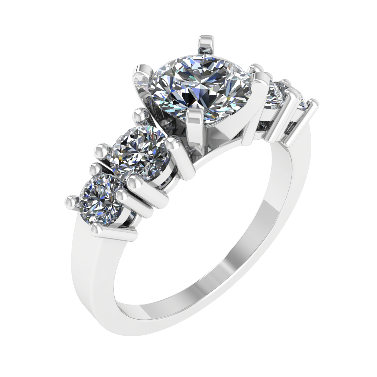 ACCENTED 6.50mm ROUND ENGAGEMENT RING